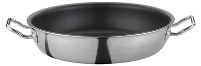 Servierpfanne 24 cm, Edelstahl, Antihaft, induktionsgeeignet, ofenfest