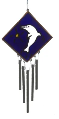 Produktbild von Suncatcher Delphin 7cm Glas/Aluminium 20cm