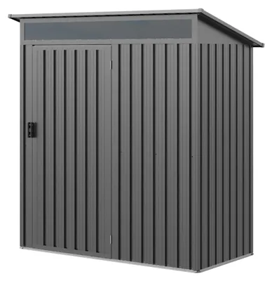 Produktbild von GFP Primeyard Gerätehaus Metall Gartenhaus 160x80x200 cm Geräteschuppen grau