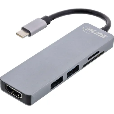 Obrázek produktu pro InLine 33271I, USB 3.2 Gen 1 (3.1 Gen 1) Type-C, HDMI, USB 3.2 Gen 1 (3.1 Gen 1) Type-A, MicroSD (TransFlash), SD, 5000 Mbit/s, 60 Hz, 3840 x 2160 px