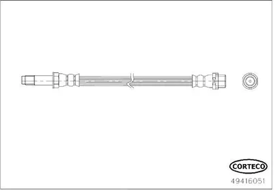 Produktbild von CORTECO 49416051 Bremsschlauch passend für MERCEDES-BENZ SPRINTER 3,5-t Kasten (906) SPRINTER 3-t Kasten (906) SPRINTER 3,5-t Pritsche/Fahrgestell