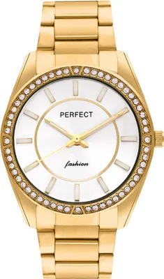 Produktbild von PERFECT S354-07 Damenuhr Gold Weiß Quarzuhr Miyota Elegant Armbanduhr 3ATM Wasserdicht mit Box Geschenk für Frauen