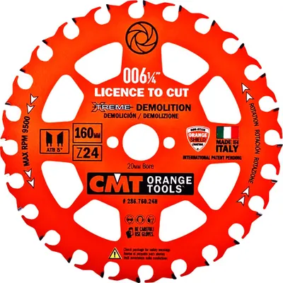 Produktbild von CMT XTreme | Abbruchsägeblatt ø 160/20 mm Z24 WZ/ATB