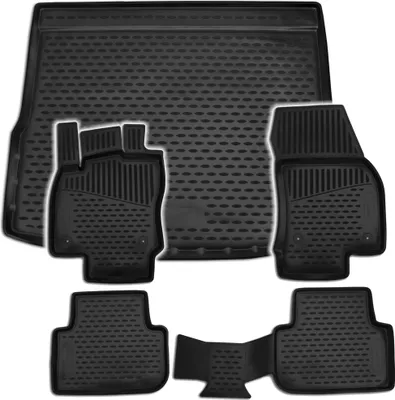 Produktbild von Gummi Kofferraumwanne + Fußmatten Set für VW Tiguan 2 AD, Bj. 1/2016-
