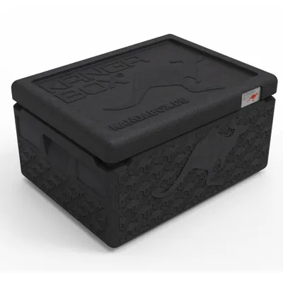 Image de KÄNGABOX® Mini Thermobox froid & chaud 1,5L - Idéal comme boîte à lunch ou boîte à pain - Ultraléger & couvercle fermant parfaitement Couleur Noir