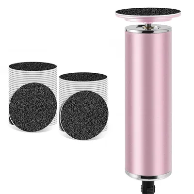 Produktbild von Elektrischer Hornhautentferner mit 60 Pads, Netzbetrieb, Aluminium, verstellbar, Pink