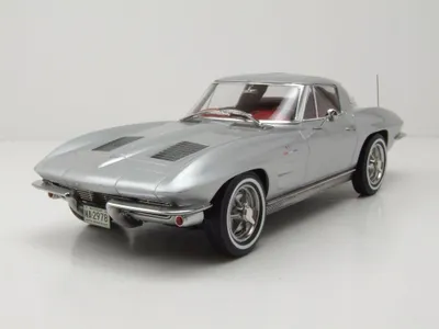 Produktbild von Norev 189052 Chevrolet Corvette Sting Ray C2 1963 silber 1:18