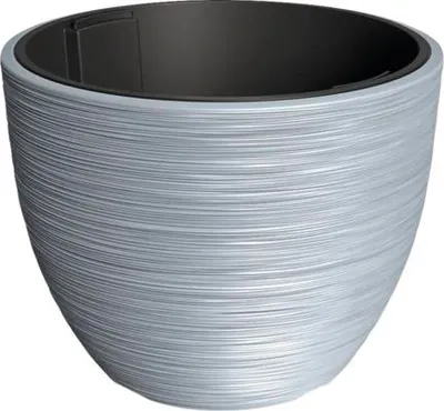 Produktbild von Pflanzkübel Furu Kunststoff Ø 44,5 cm H 56,9 cm hellgrau inkl. Pflanzeinsatz