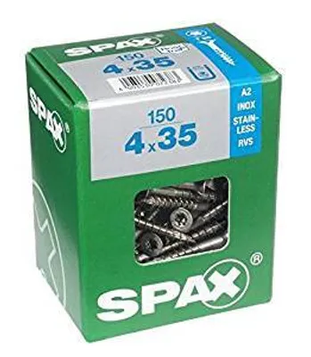 Produktbild von SPAX 4197000400357, Schraube, Edelstahl, Holz, Flachkopf, Torx, Edelstahl