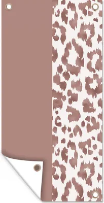 Produktbild von MuchoWow® 40x80 cm Outdoor-Poster Gartendeko Sichtschutz Garten Poster für den Garten  Tiermuster - Rosa - Tiere