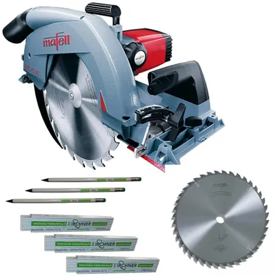 Produktbild von Mafell Handkreissäge MKS 130 Ec 230 V + HM-Blatt 330x3,6x30 Z40 + Zollstockation