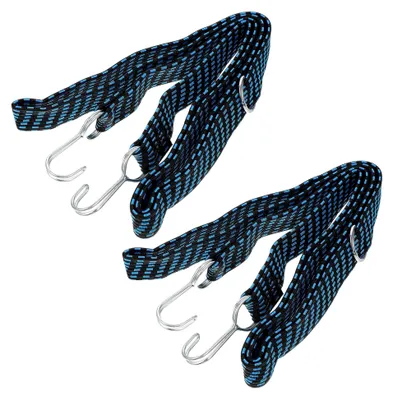 Produktbild von 2 Stück Verstellbare Elastische Bungee Gurte mit Haken, 2m Gummiseile für Motorrad und Outdoor