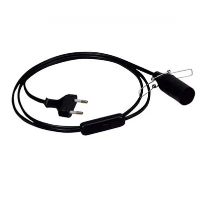 Produktbild von Elektromaterial/Lampenfassung mit Kabel für Salzlampe schwarz (WEEE-Reg.-Nr. DE56557994)