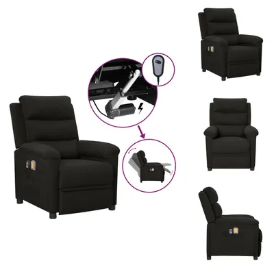 Obrázek produktu pro masážní křeslo vidaXL Electric Black Fabric - Masážní křeslo