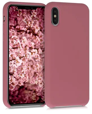 Produktbild von kwmobile Handyhülle für Apple iPhone XS Hülle - Case Silikon - Kabelloses Laden - Schutzhülle Cover in Dark Rose