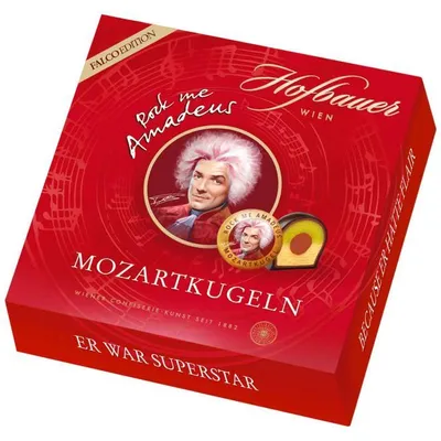 Produktbild von Hofbauer Wien Mozartkugeln Falco Edition 200g