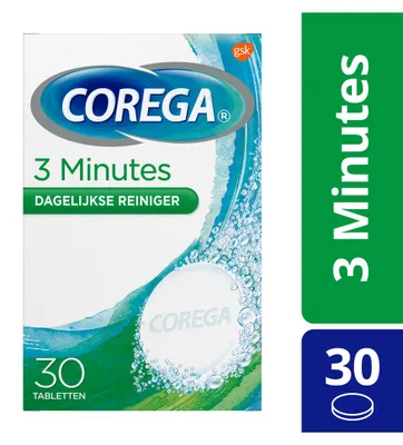 Produktbild von Corega Tabletten 3 Minuten - 30 Tabletten