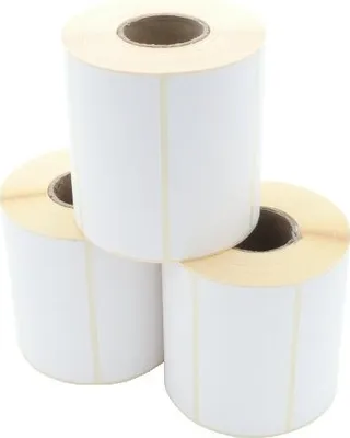 Produktbild von Etikettenrolle - Thermotransfer, 100 x 50mm, D103mm, Kern 40, 930 Etiketten/Rolle, permanent, ***perforiert nach jedem Etikett***