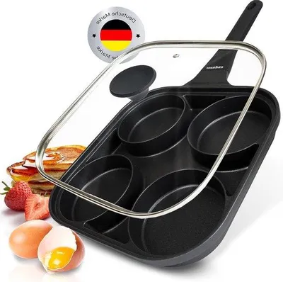 Produktbild von Famanu Spiegelei-Pfanne mit 4 Fächern - für Frühstück und Brunch