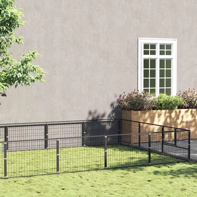 Obrázok produktu pre vidaXL Psia búda čierna 18 m² Oceľ