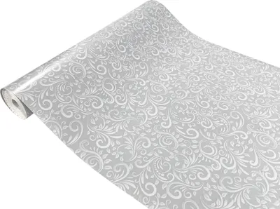 Produktbild von Klebefolie Möbel 45x1500 cm - Ornament Grau/Weiß - Möbelfolie selbstklebend in Deko-Stil - Folie für Möbel zur Renovierung von Türen, Schränken und Regalen - Möbelfolie dekorativ und pflegeleicht