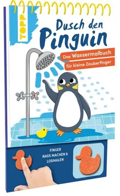 Produktbild von Dusch den Pinguin. Das Wassermalbuch zum Mitmachen