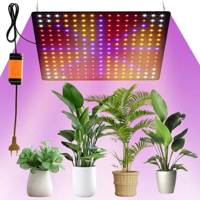 Immagine prodotto di Lampada LED per piante Ibenzoa® a spettro completo, 45 W – 225 LED, realizzata in lega di alluminio, ideale per piante da interno e ortaggi, grow box e sistemi di idroponica