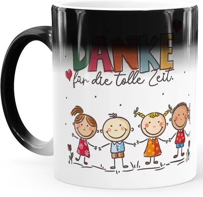 Produktbild von Zaubertasse Danke für die Erzieherin – kleines Abschiedsgeschenk mit Herz