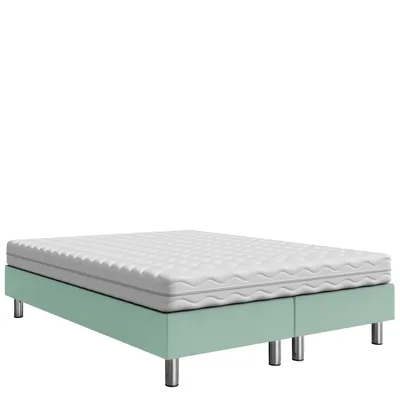 Obrázok produktu pre Čalúnená manželská posteľ 160x200 NECHLIN 2 - mentolová