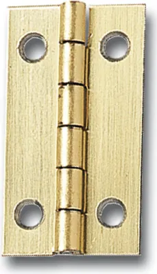 Produktbild von Standard Scharnier (Möbelscharnier) 20 x 12 mm zum Schrauben Stahl vermessingt