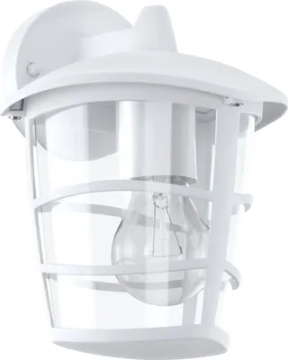 Produktbild von EGLO Außen-Wandlampe Aloria, 1 flammige Außenleuchte, Wandleuchte aus Aluguss und Kunststoff, Farbe: Weiß, Fassung: E27, IP44
