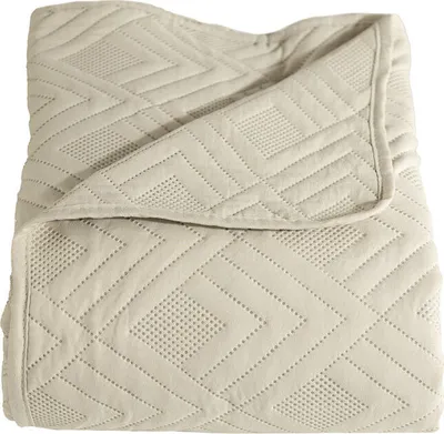 Produktbild von AVILA Dekorative Tagesdecke - beige, geometrisches Muster - 170x210cm
