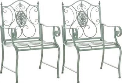 Immagine prodotto di set di 2 sedie da giardino in ferro - sedie da giardino - facile manutenzione