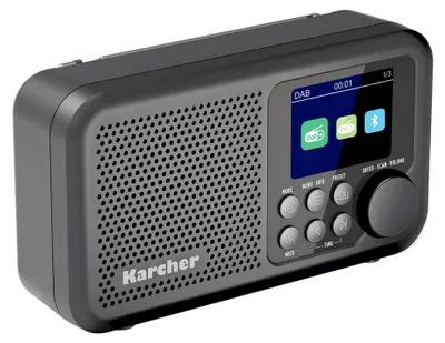 Produktbild von Karcher DAB 2415 DAB+ Radio tragbar mit Akku, Digitalradio Bluetooth Lautsprecher 2,4" Farbdisplay