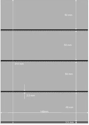Produktbild von PRINZ Premium Steckkarten, 148 x 210 mm, 4-Streifen, 50 Stück