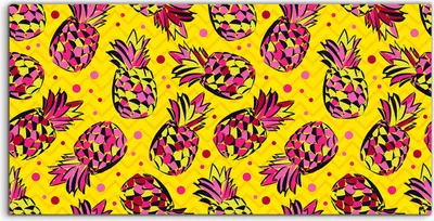 Produktbild von Coloray Acrylbild 100x50  Wandbild Acrylbilder kunst Malerei Ananas Frucht auf Tropen