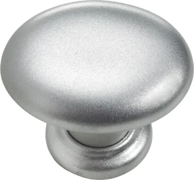 Produktbild von Hettich Möbelknopf Kunststoff Aluminium-Optik Ø 33,0 mm - 1 Stück