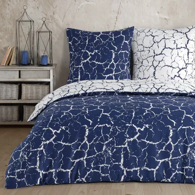 Productafbeelding van Buymax® beddengoed, dekbedovertrek 200x200 cm, kussensloop 80x80 cm, 3-delige set. Dekbedovertrek van 100% katoen renforcé met rits