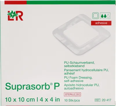 Immagine prodotto di Suprasorb PPoliuretanofoam autoadesivo 10x10 cm 10 pz