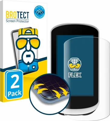 Produktbild von 2x BROTECT Fullscreen Schutzfolie für Garmin Edge Explore 2 Displayschutz Folie Fullcover Klar Transparent
