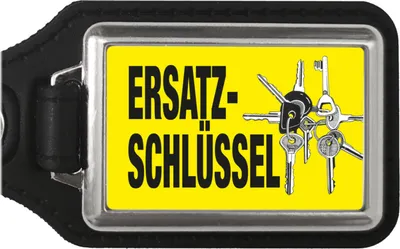 Produktbild von Ersatzschlüssel Schlüsselanhänger mit Kunstleder-Anhänger mit