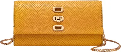 Image de FOSSIL Cuir sac à épaule bandoulière Penrose Wallet Yellow jaune