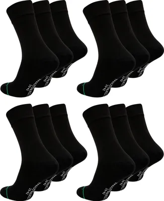 Produktbild von Paolo Renzo Bambus Business Socken Damen & Herren 12 Paar 35/38 Schwarz