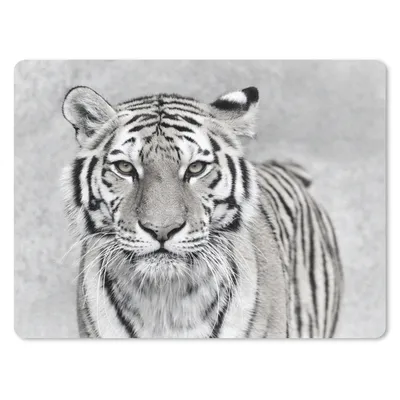 Produktbild von MuchoWow® Mauspad Mousepad Tiger - Natur - Schwarz - Weiß 40x30 cm - Mousepads - Maus Mat - Pad - Mausunterlage - Anti Rutsch