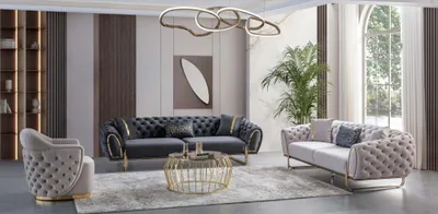 Immagine prodotto di Lusso 2x Divani Chesterfield Divani imbottiti di design Mobili moderni