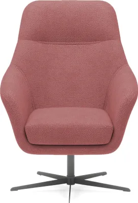 Produktbild von Relax Collection otočné kreslo CUBO - pohodlné kreslo s funkciou otáčania moderný dizajn funkcia otáčania ideálna do kancelárie obývačky a relaxačných priestorov 76x97x76 cm, farba: ružová