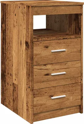 Image de Armoire à tiroirs vieux bois 40x50x76 cm bois d'ingénierie