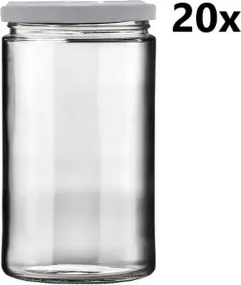 Obrázok produktu pre Varné sklo 720 ml ELEGANT číre 20 ks VČETNE BIELEHO LIPU, počet kusov v balení: 20