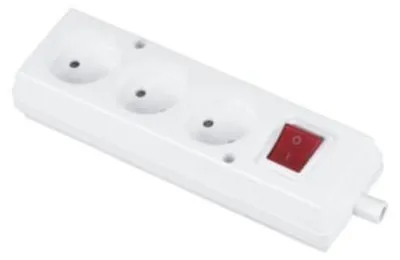 Obrázok produktu pre Jonex zásuvková lišta 16A 250V s vypínačom, biela, model GN-360WS
