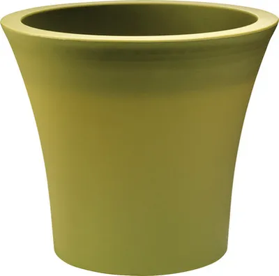 Produktbild von Pflanztopf FloraSelf City Kunststoff matt Ø 40 cm H 38 cm grün inkl. Rollen